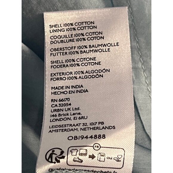 Urban Outfitters BDG Shift Babydoll Blue Denim Button Sleeveless Cotton Dress XL - Picture 10 of 10